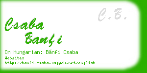 csaba banfi business card